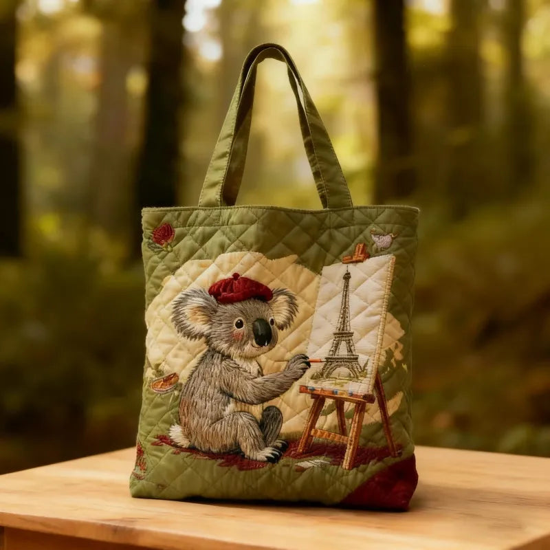 Borsa Artigianale - Koala pittore