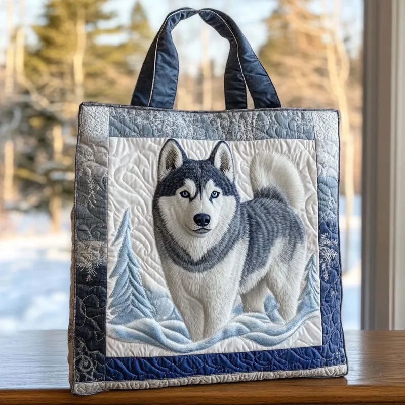 Borsa Artigianale - Husky nella neve