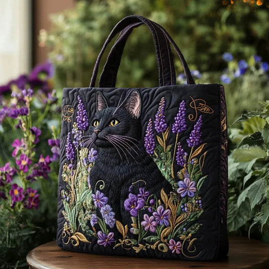 Borsa Artigianale - Gatto nero contempla