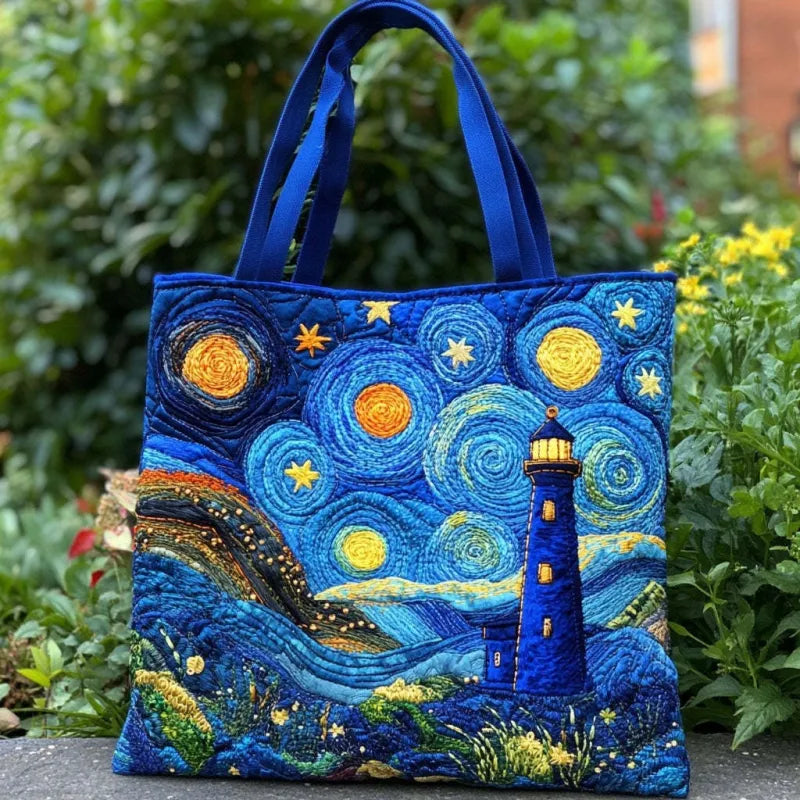 Borsa Artigianale - Faro nella notte scintillante