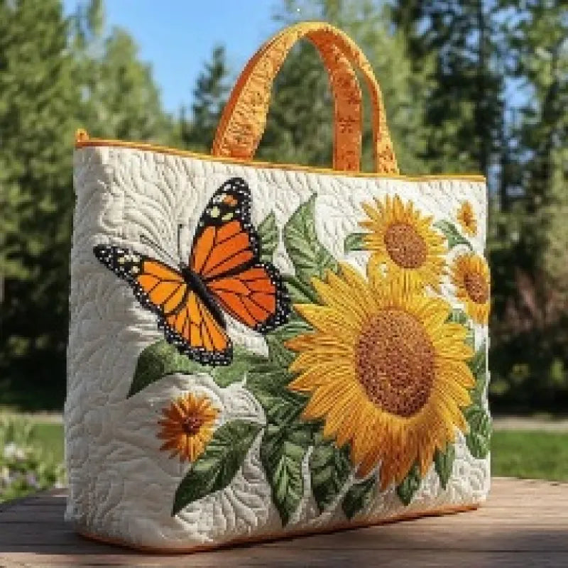 Borsa Artigianale - Farfalla e girasole